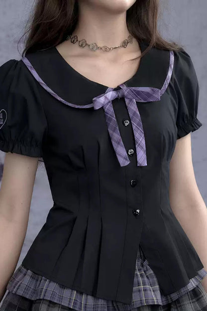 Checkered Power Play Black Top