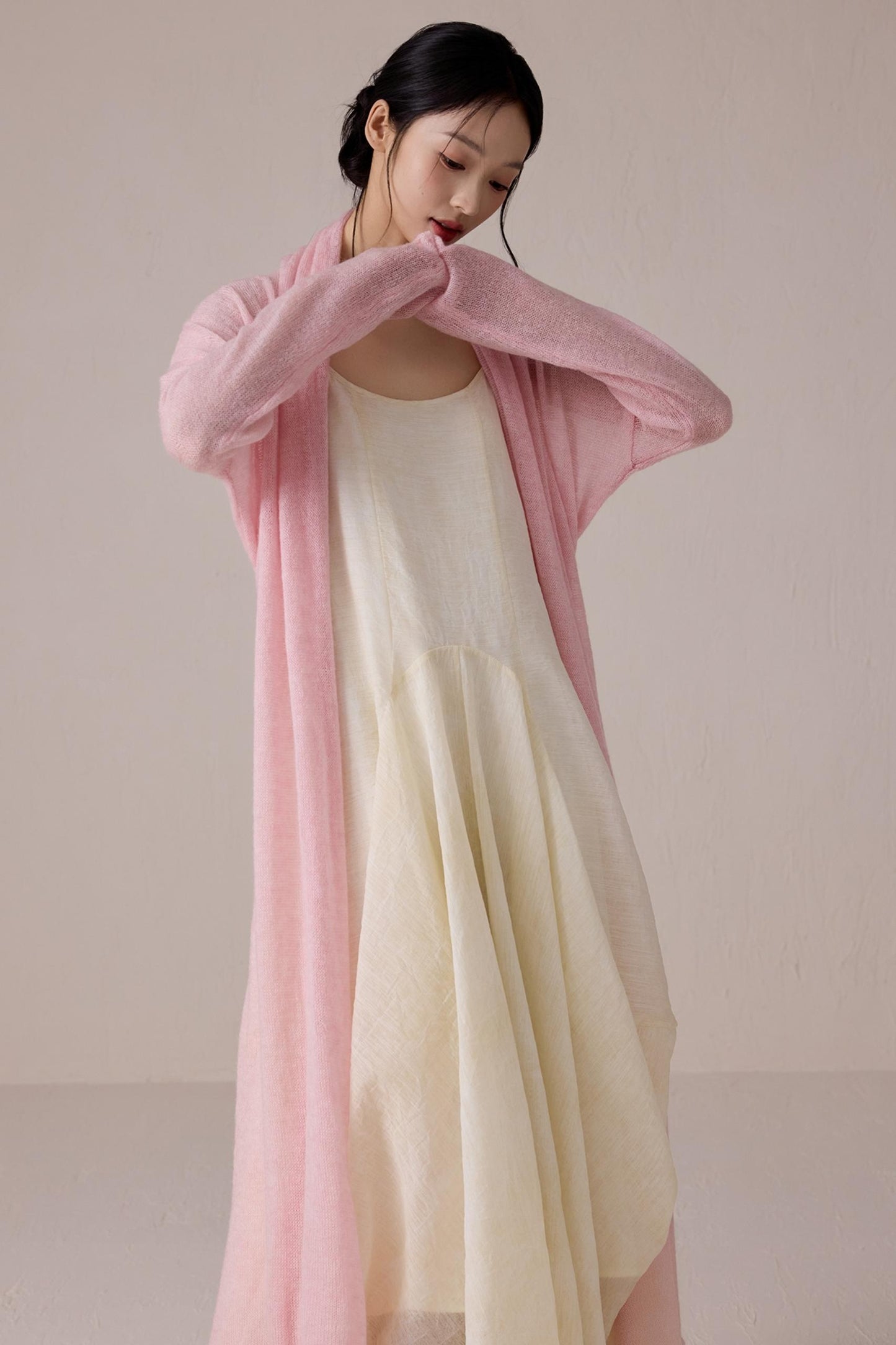 Pink Mohair Cardigan