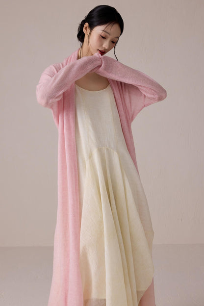 Pink Mohair Cardigan