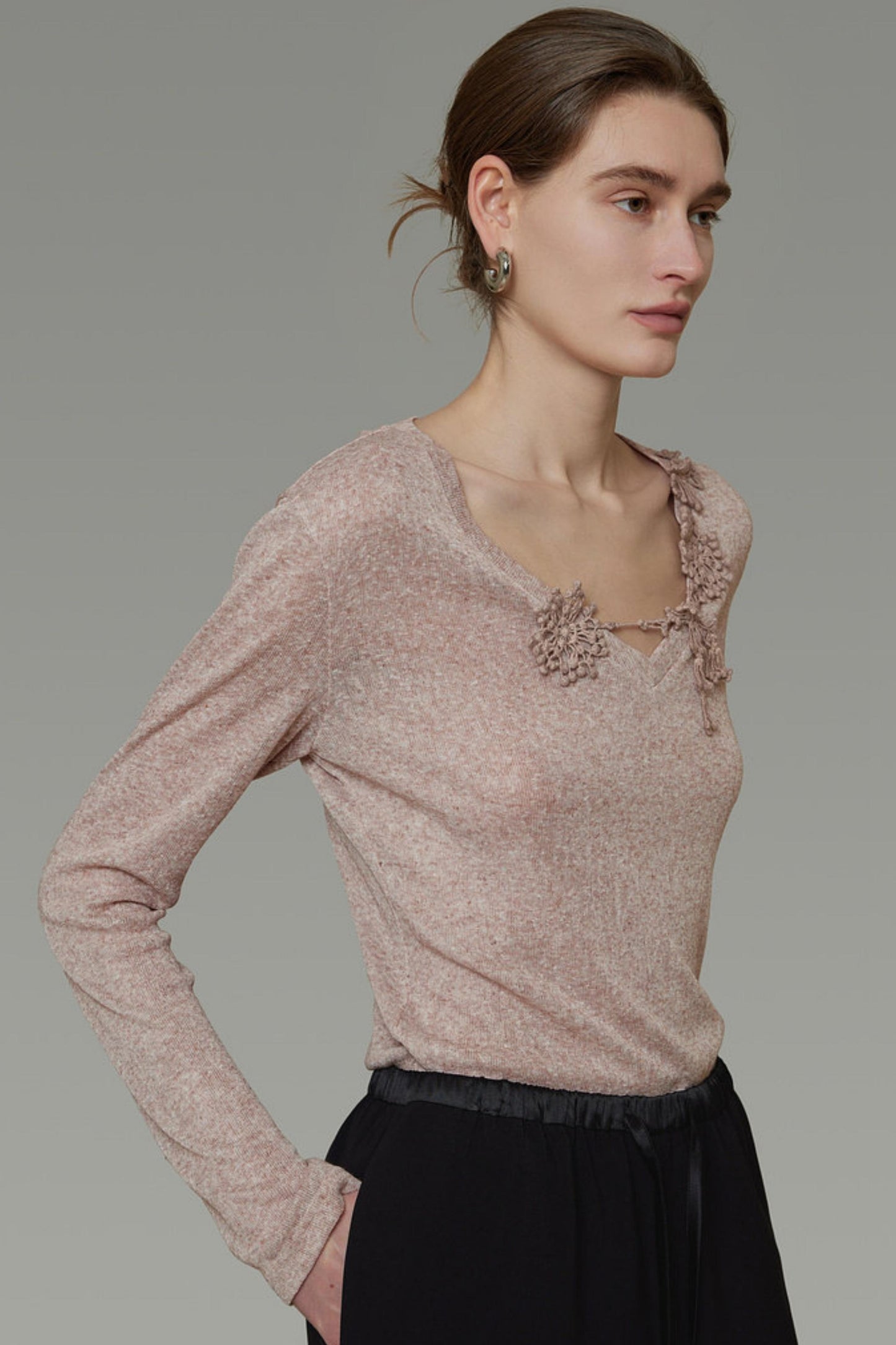 3D Crochet Patchwork Knitwear Top