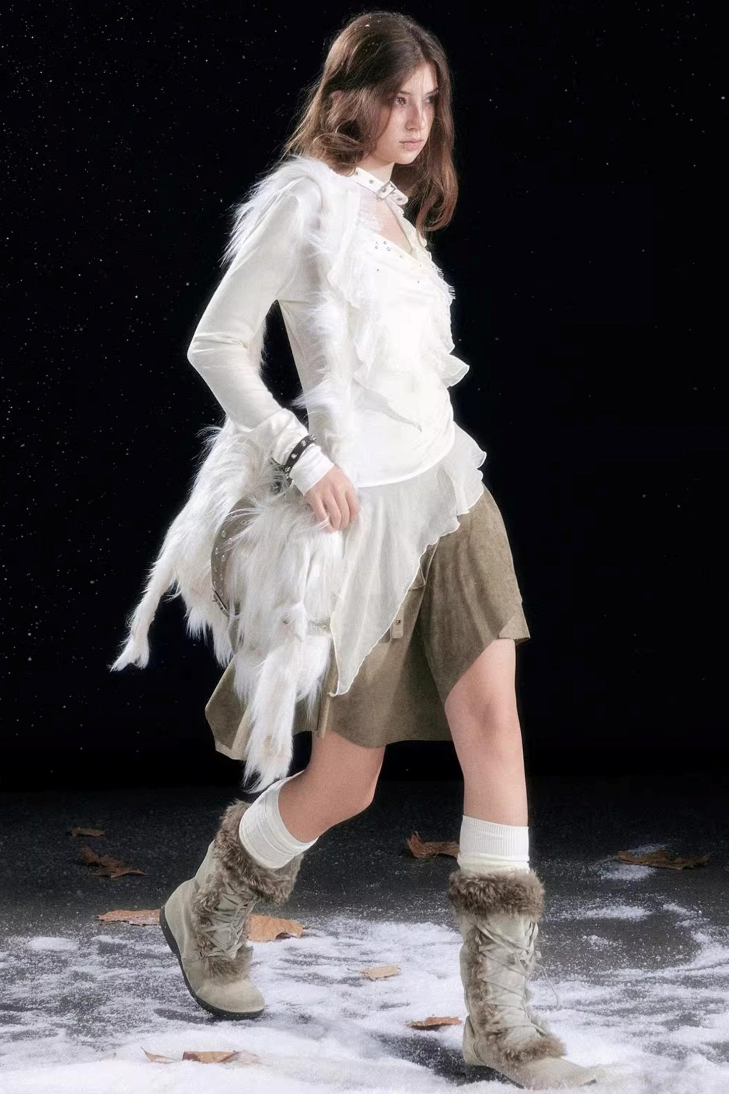 Swing Collar Tencel Shirt