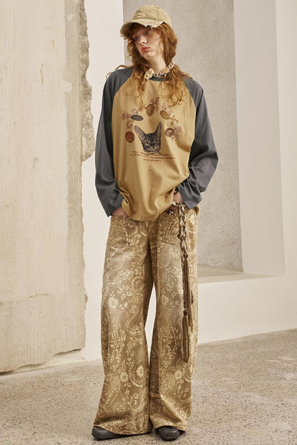 Loose Crew Neck Long Sleeve Top