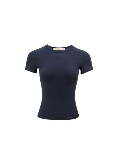 Embroidered Slim Fit Basic T-Shirt