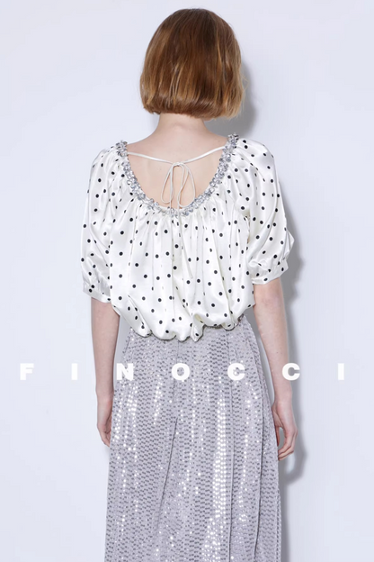 Exquisite Satin Beaded Top