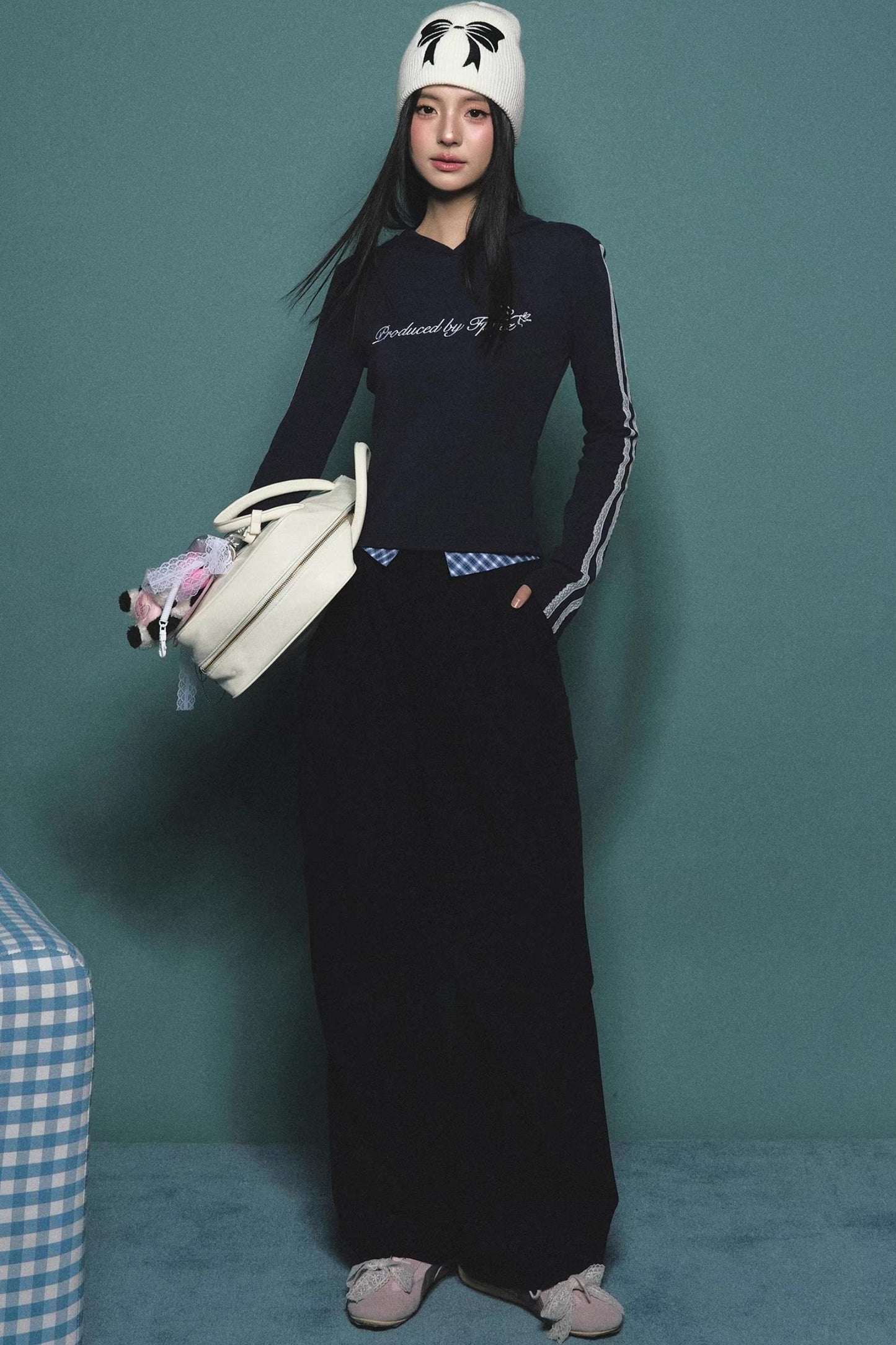 Blaue Cargohose