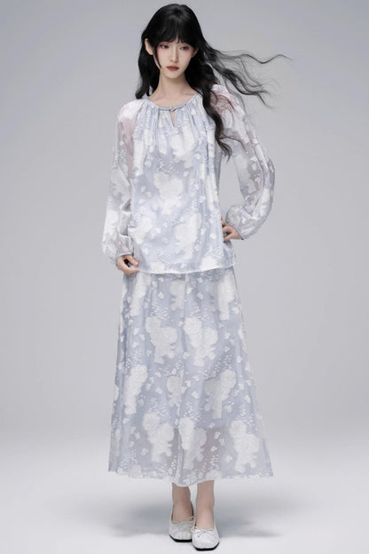 Autumn Jacquard Skirt Set