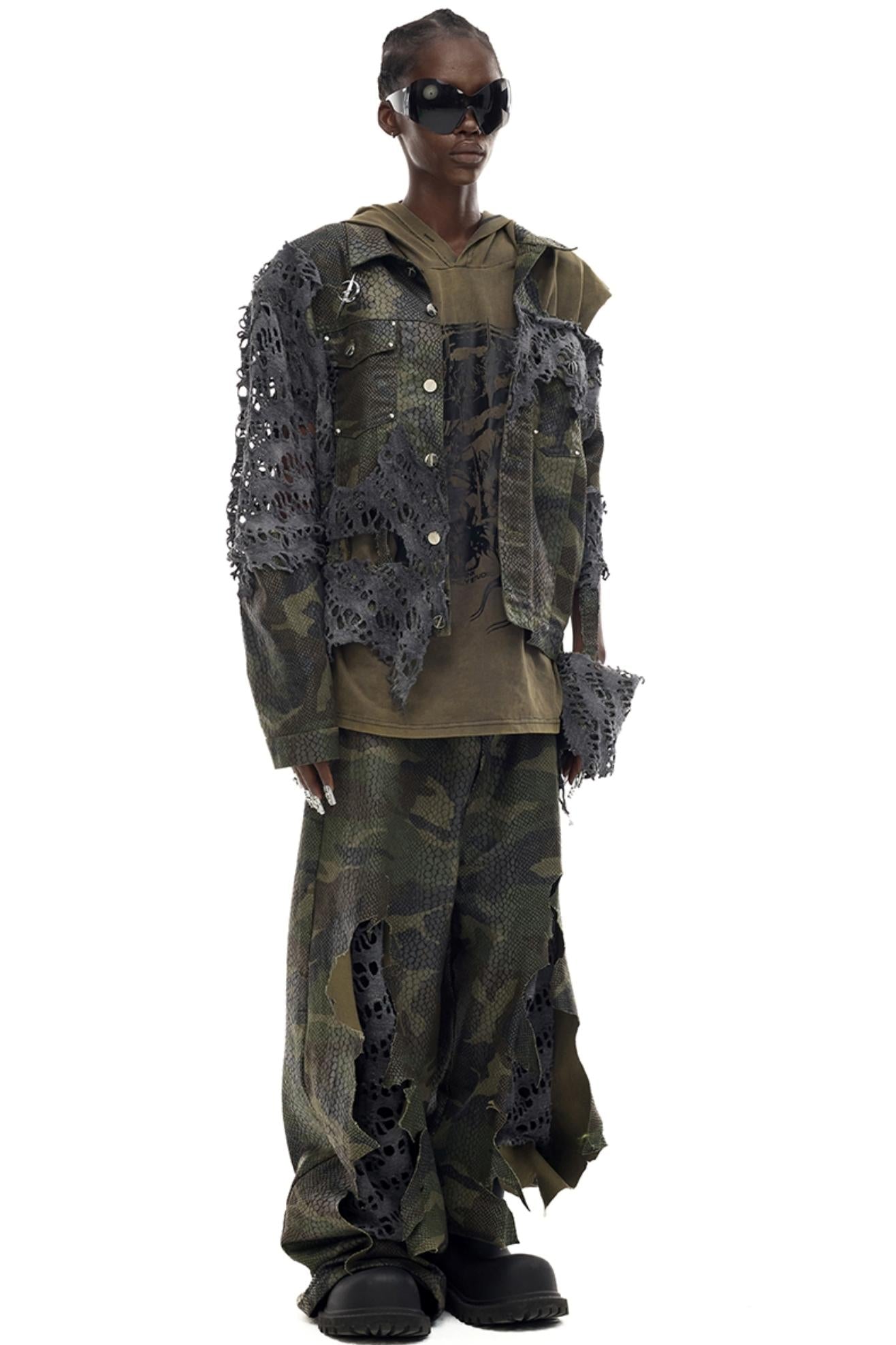 Cosmic Vortex Sleeveless Hooded Top