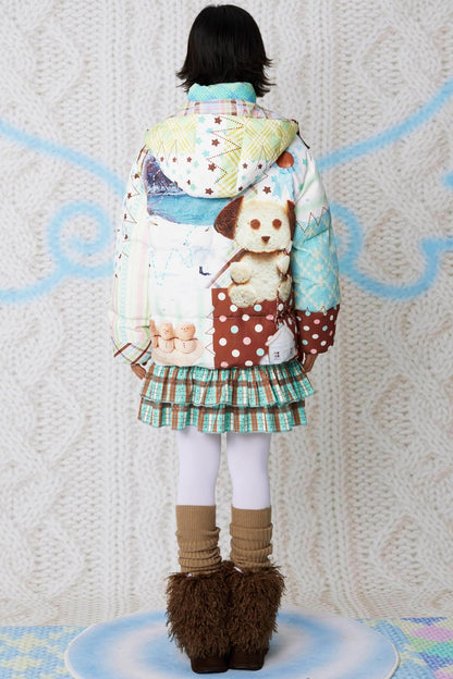 Angel Print Hooded Jacket