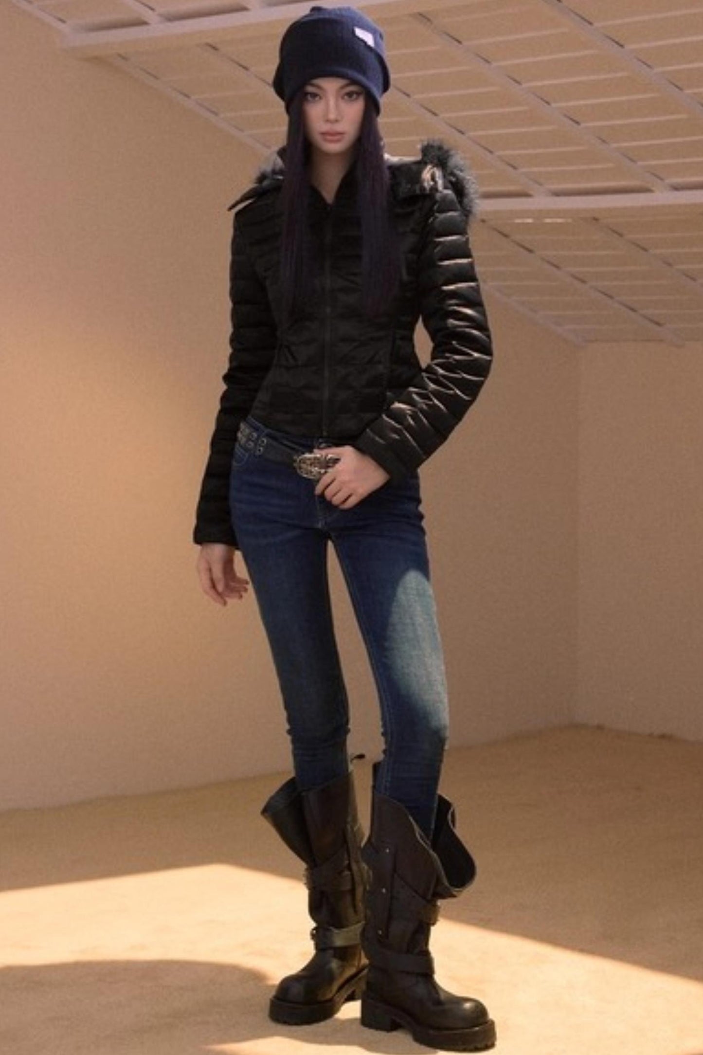 Vintage Fleece-Lined Slim-Fit Jeans