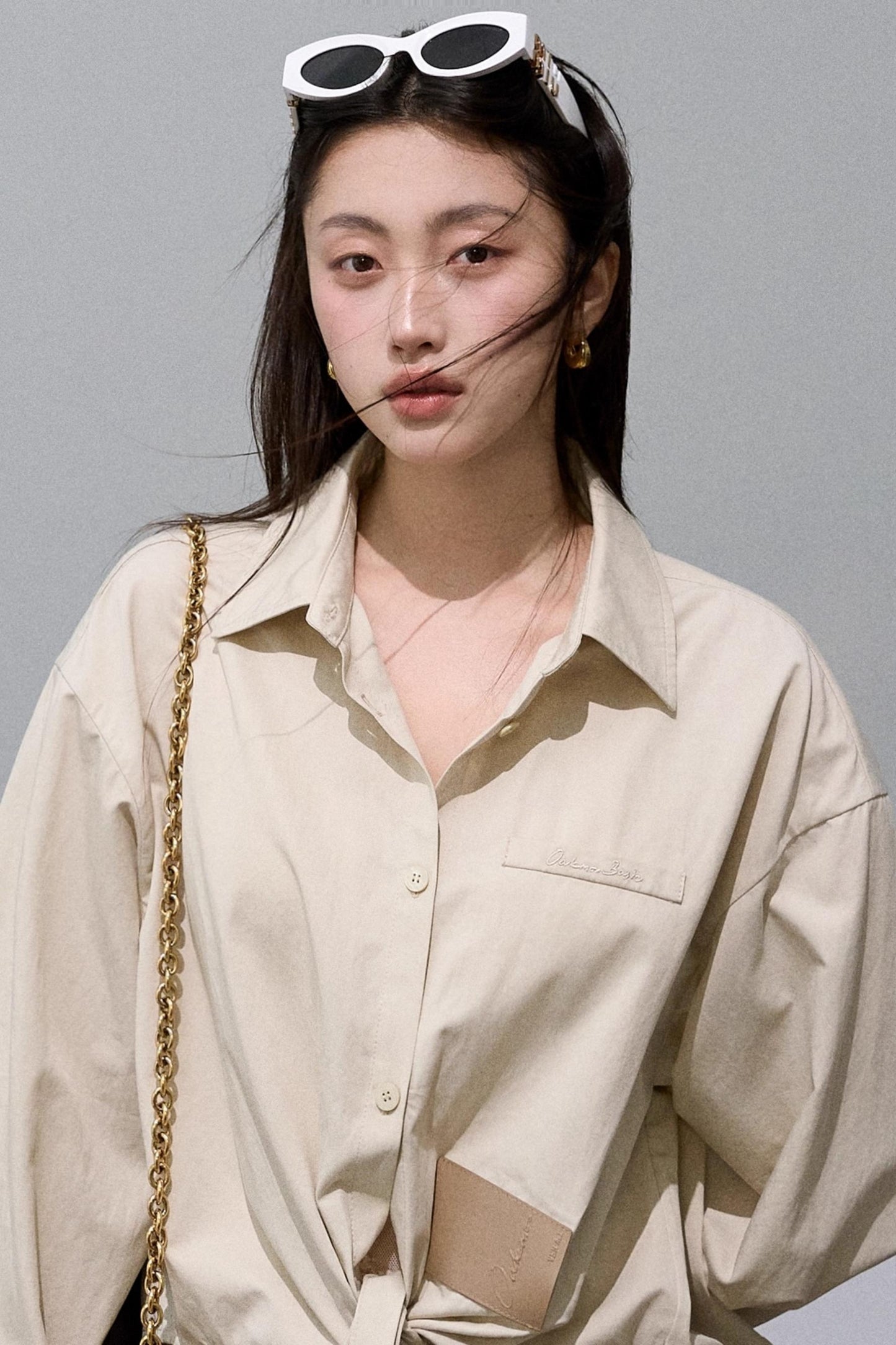 Lyocell Cotton Strap Shirt