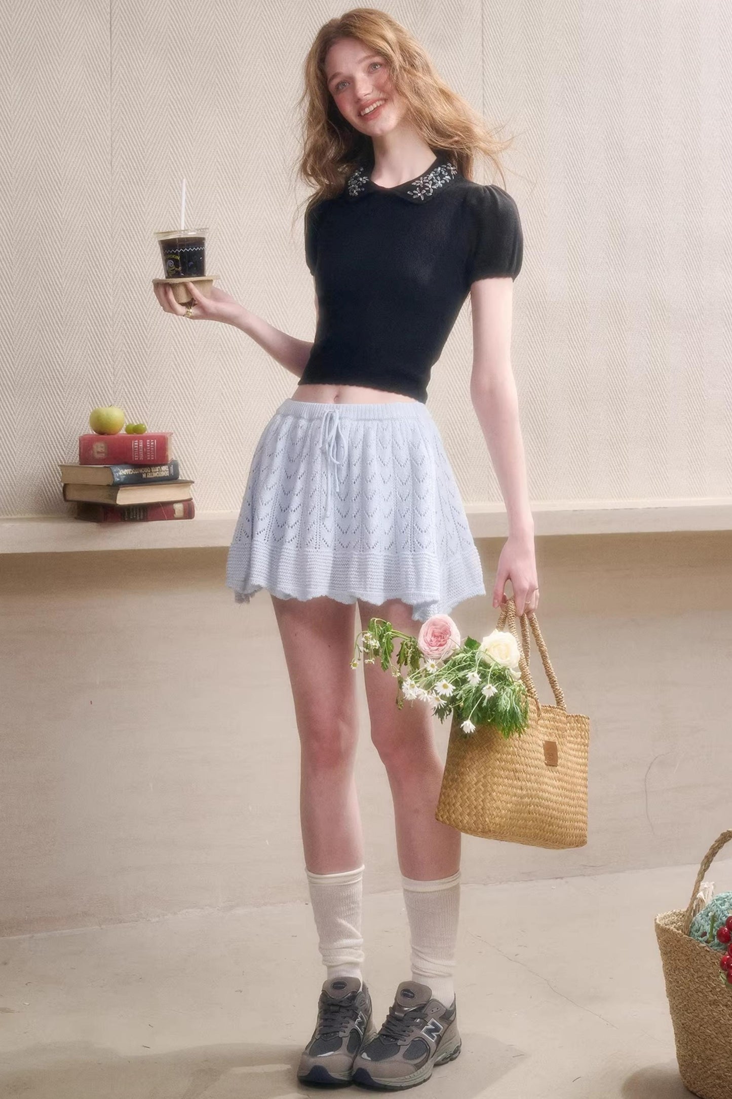 Frozen Flowers Wool Top