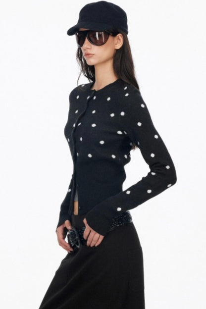 Vintage Polka Dot Slimming Cardigan