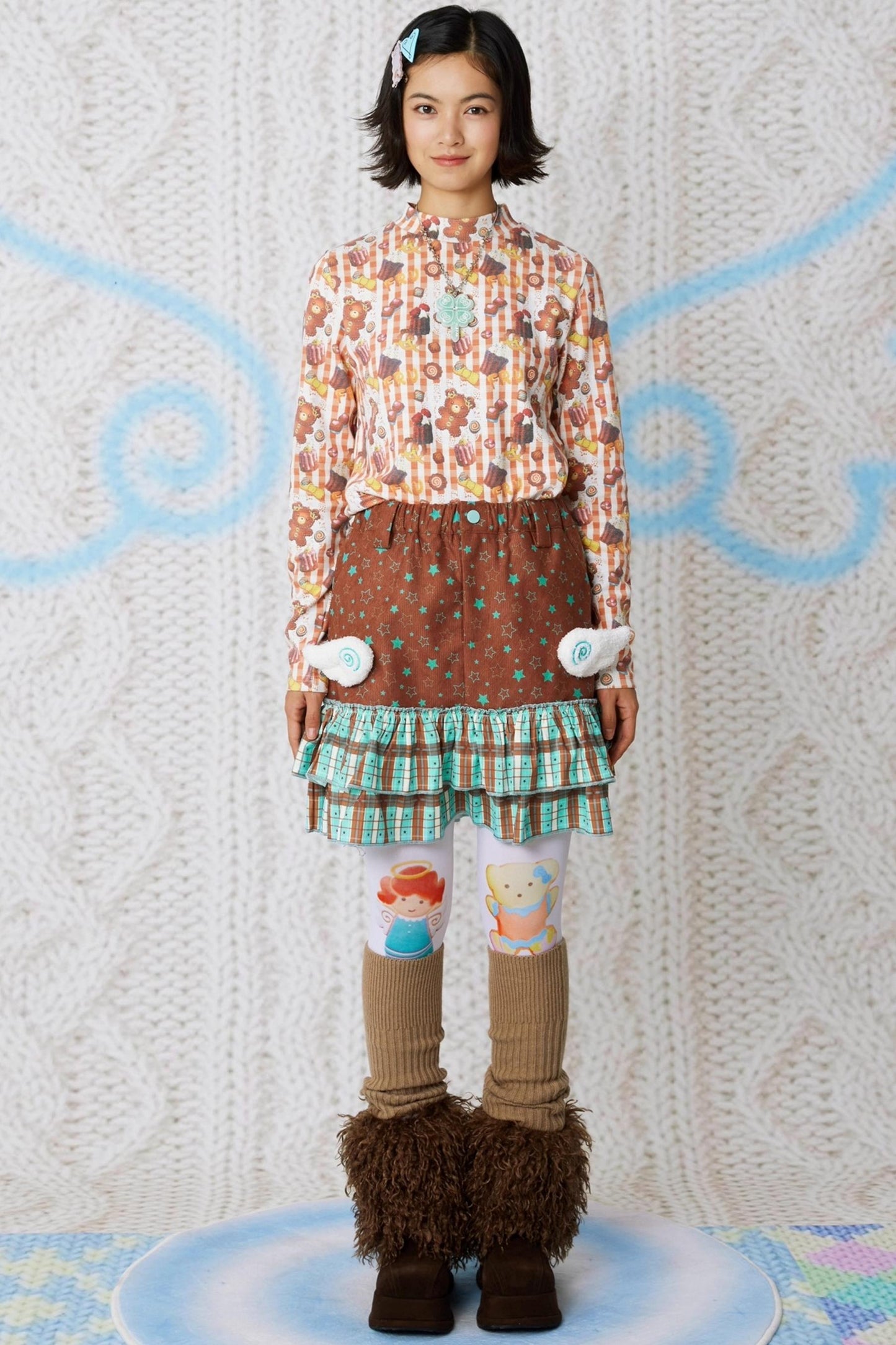 Corduroy Wings Autumn Skirt