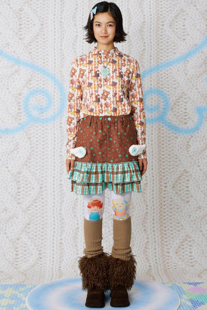 Corduroy Wings Autumn Skirt