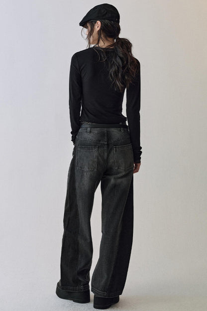 Elegant V Neck Flower T-Shirt