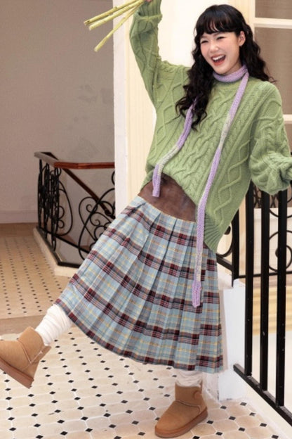 Sheep Wool Cable Knit Sweater