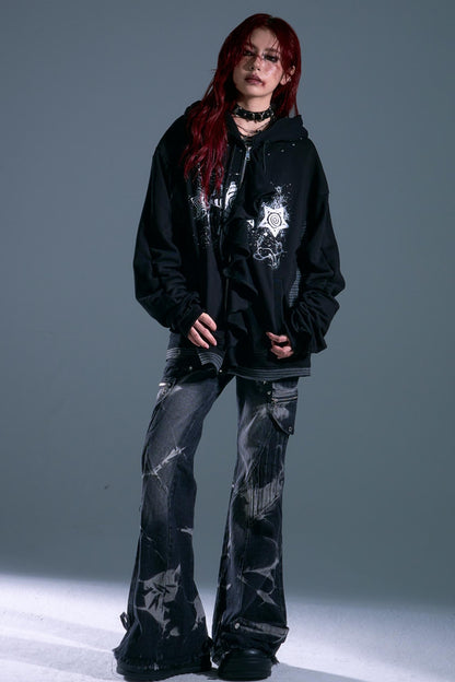 Autumn Hooded Sweatshirt Cardigan