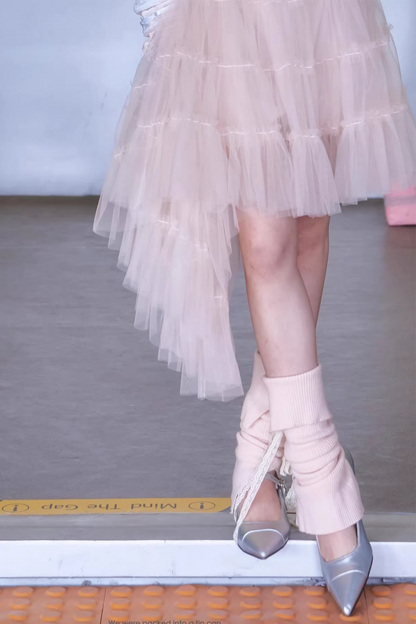 Peach Pink Puffy Skirt