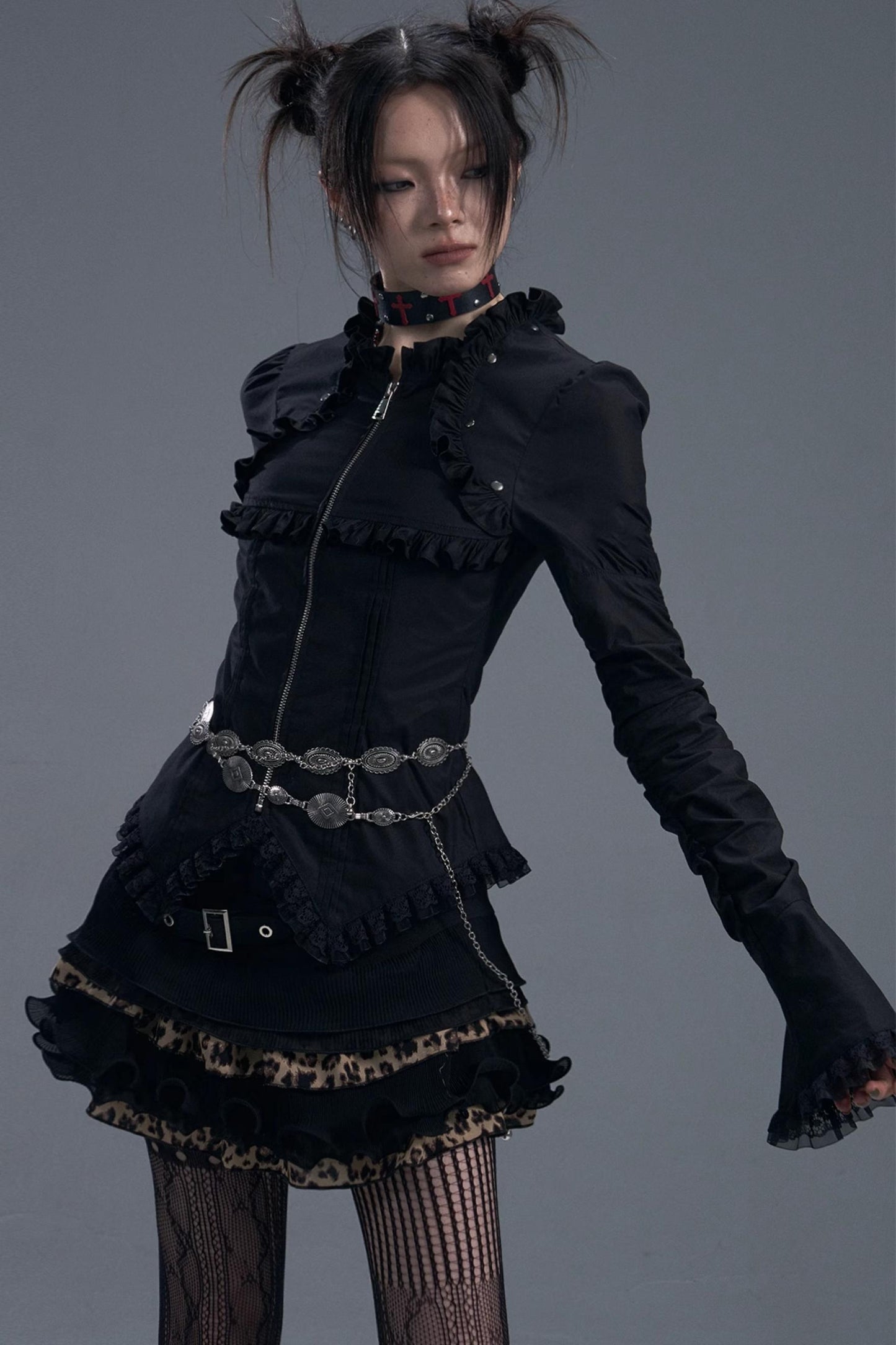 Gothic Vintage Lace Bell Sleeves Top