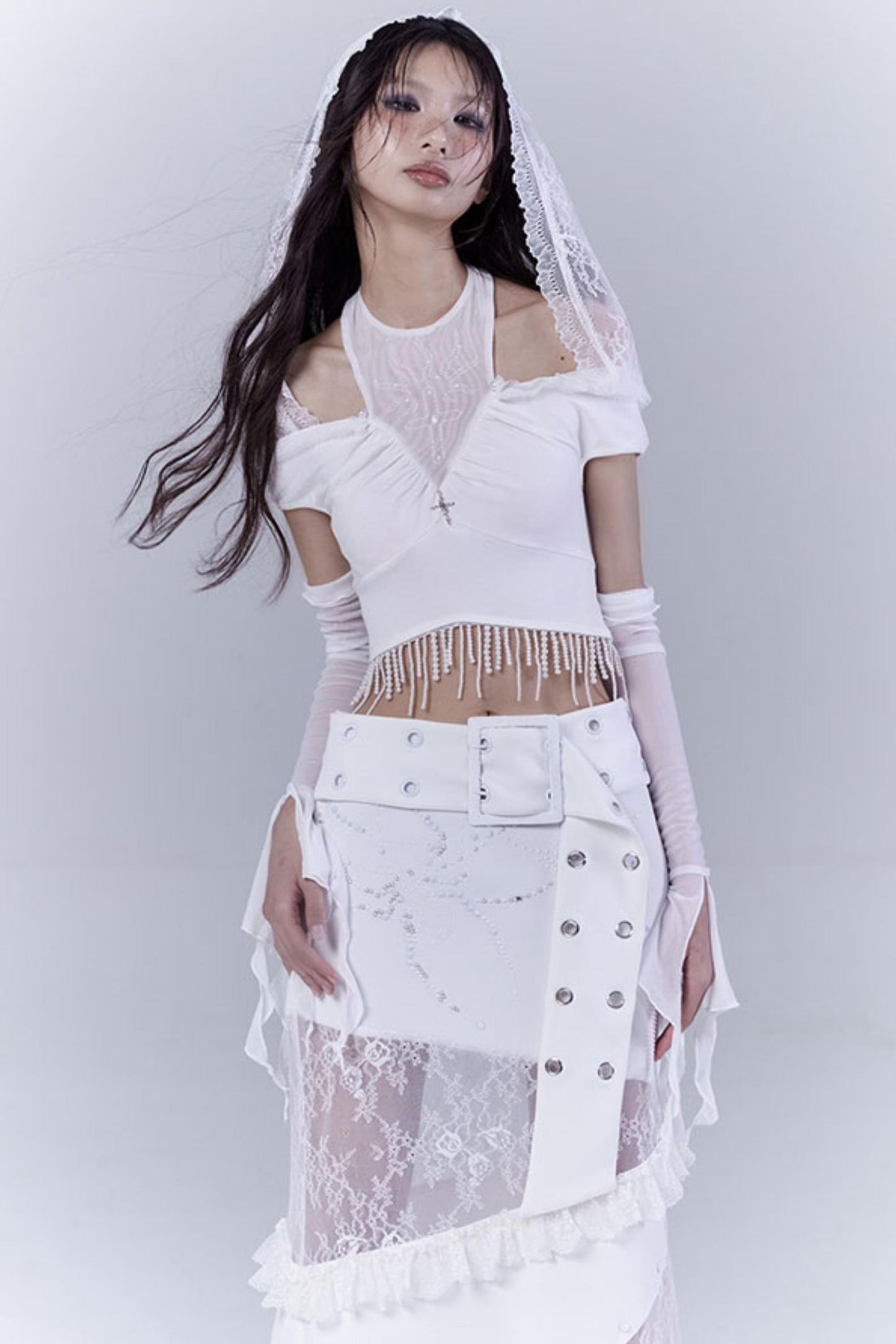 Ethereal White Lace Dream Hoodie