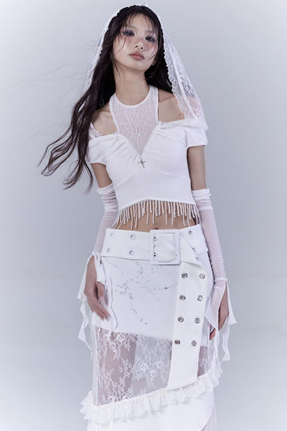 Ethereal White Lace Dream Hoodie