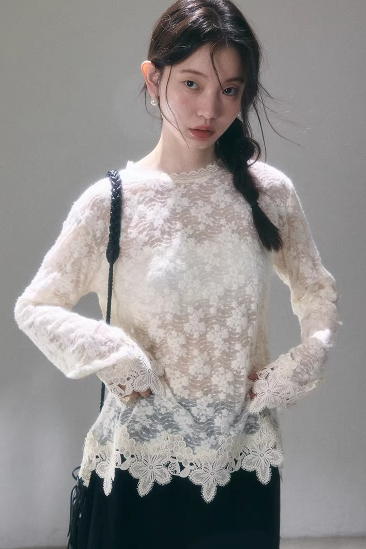 Delicate Lace Trim Top