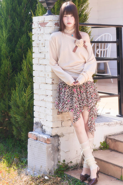 Slouchy Floral Knit Tee