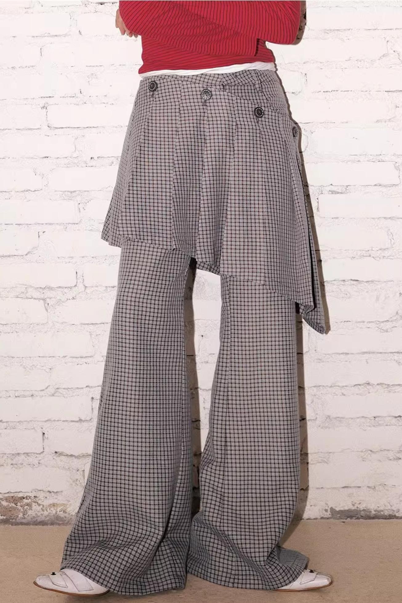 Two-Way Check Pants
