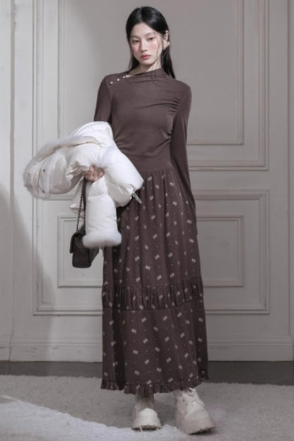 Warm Velvet Snowflake Dress