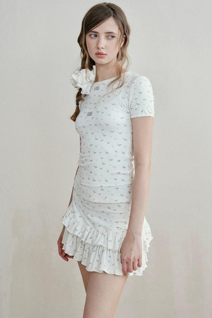 Floral Ruffled Cake Skirt