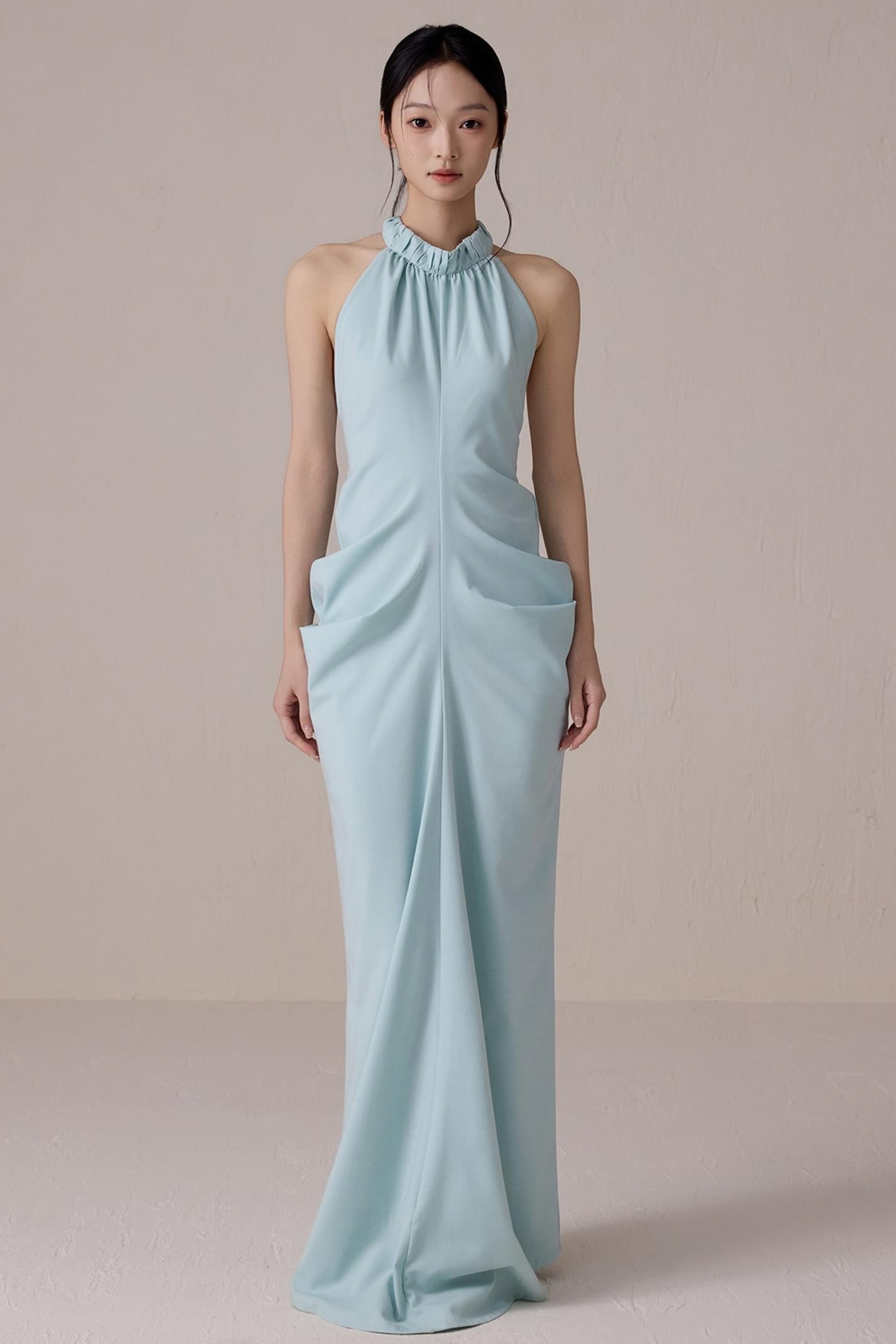 Summer Lime Backless Dress