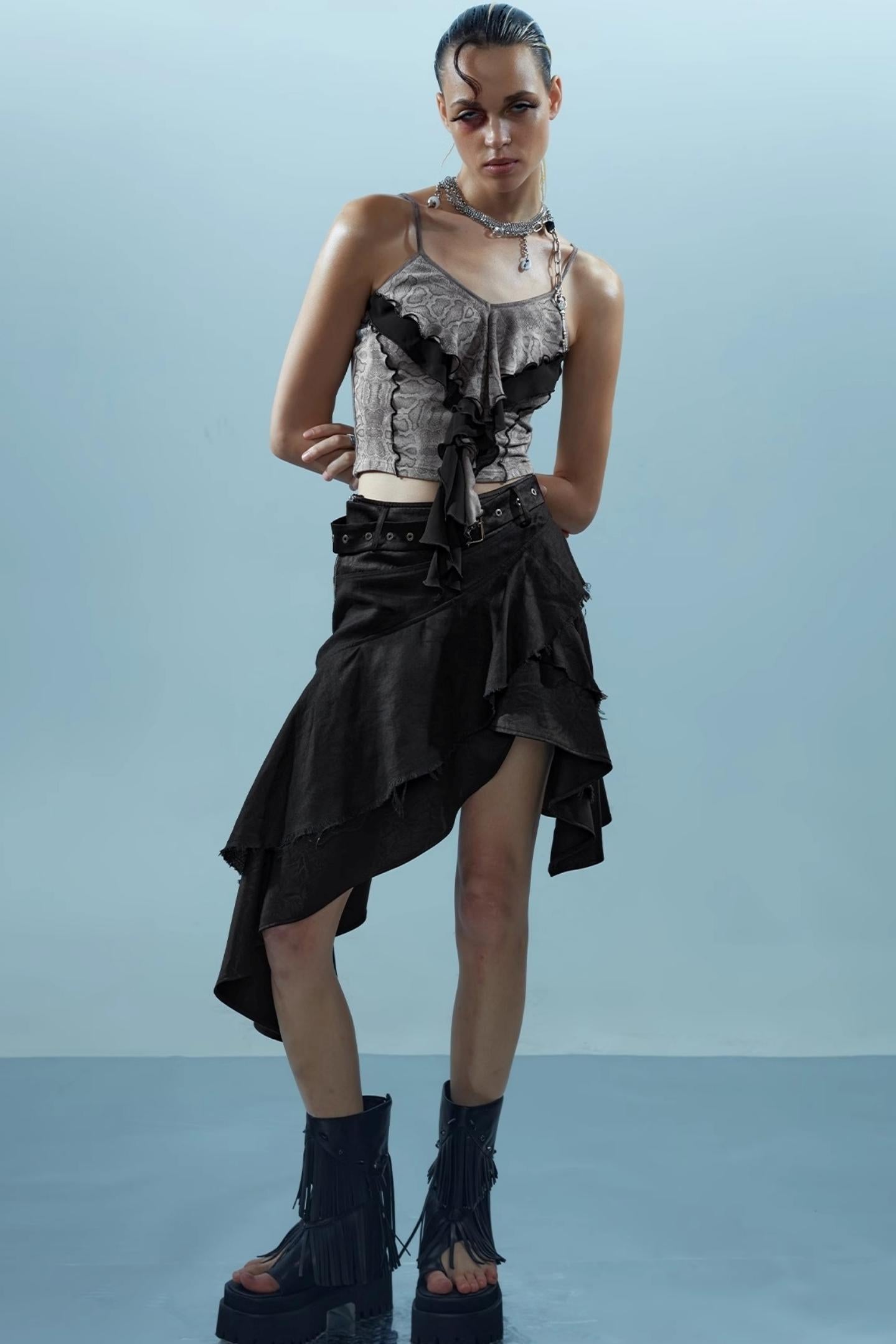 Ruffle Snake Camisole