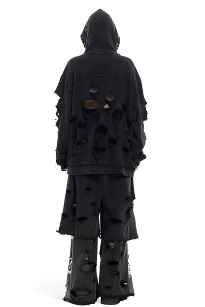 Studded Hooded Cardigan