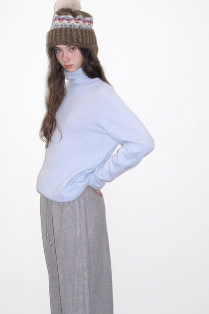 Fleece Mist Elastic Waist Knit Pants