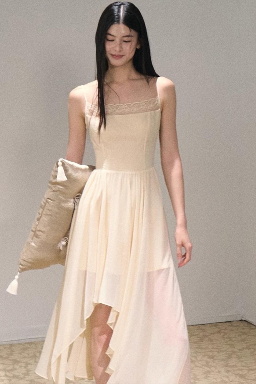 Dandelion Pleated Chiffon Slip Maxi Dress