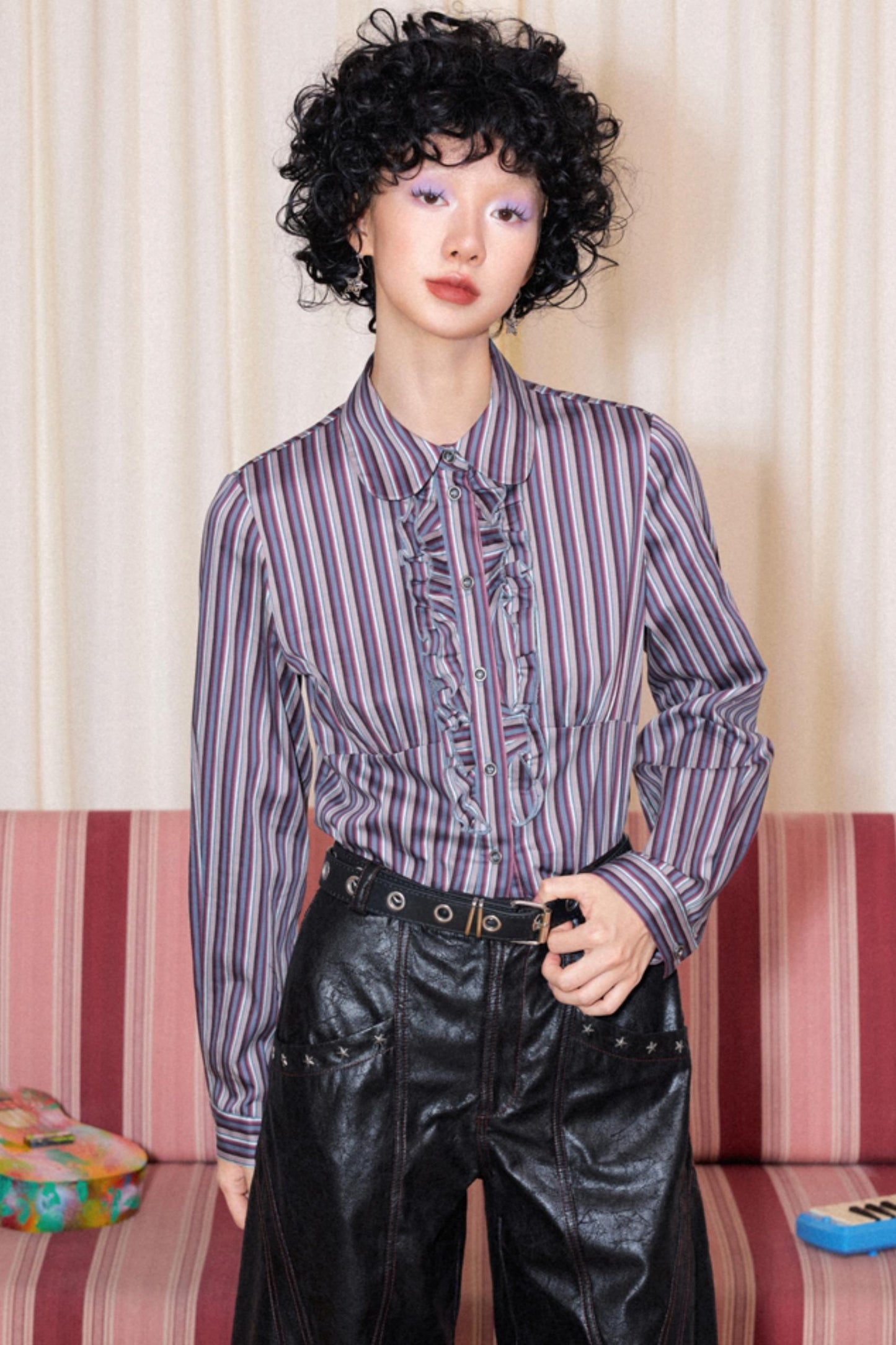 Striped Slim French Shirt