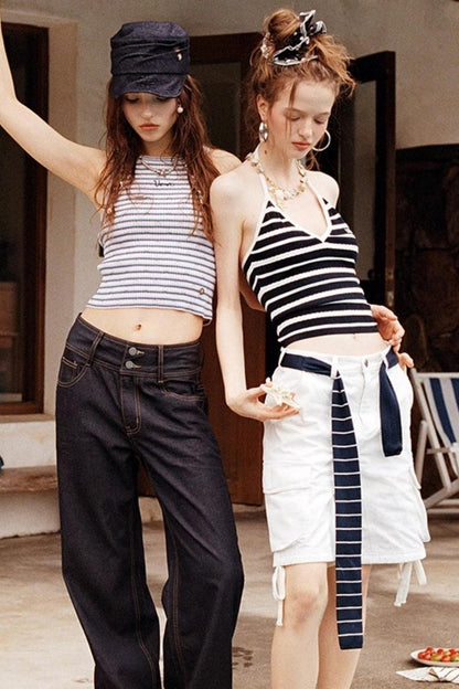 White Drawstring Utility Pants