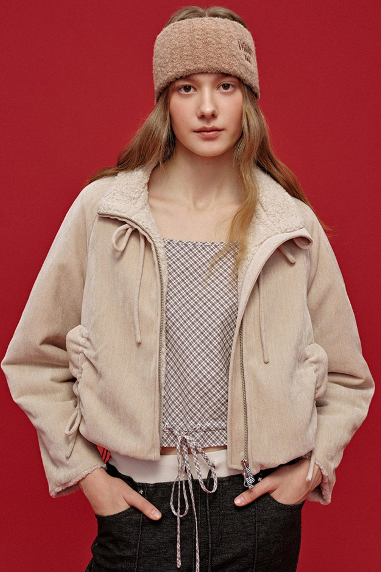 Letter Jacquard Wool Headband