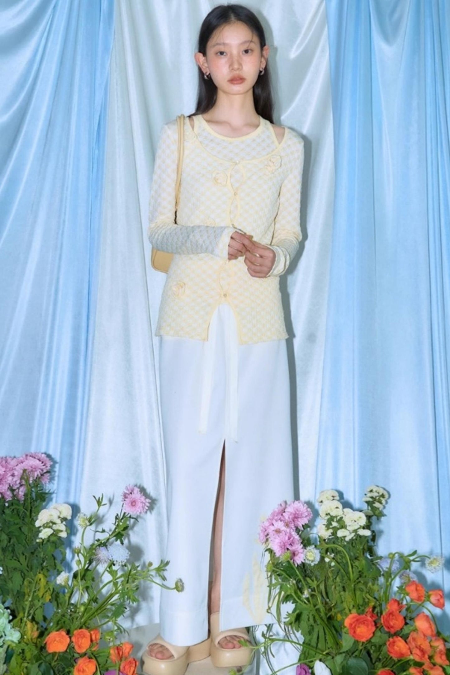 Magnolia Hand-Cranked Appliqué Skirt