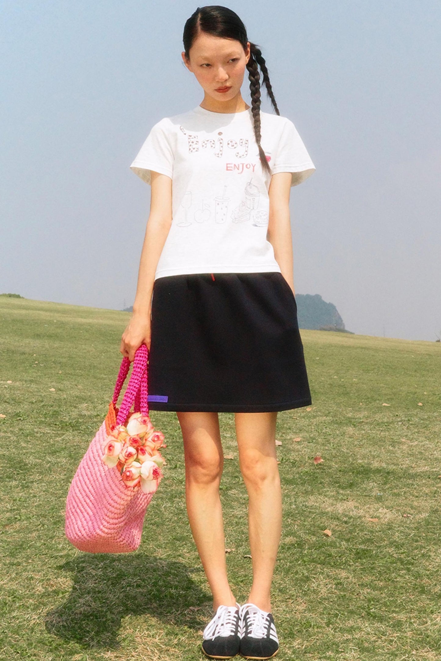 Light Gray Polka Dot Tee