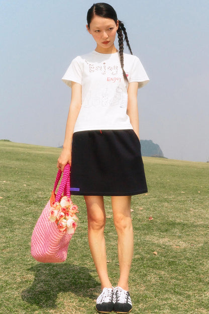 Light Gray Polka Dot Tee