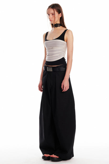 Chic Pleated Sleeveless Top