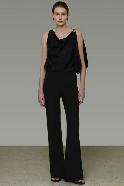 Elegant Black Flared Pants