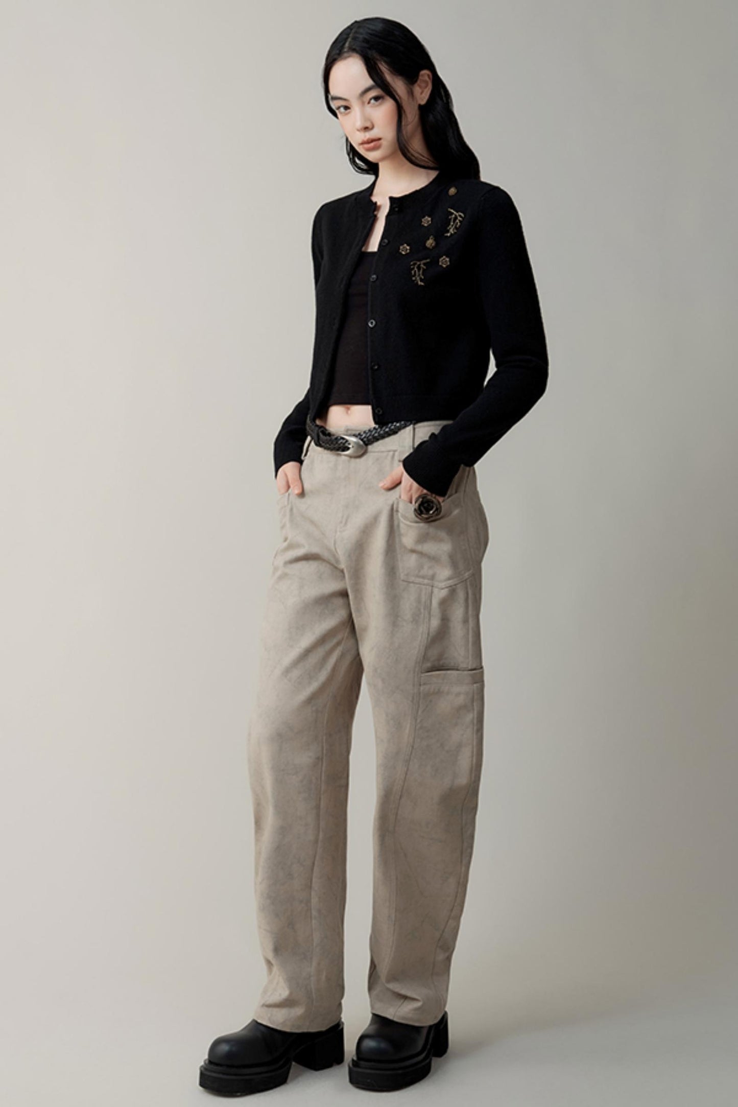 Heavy Industry Dyed Cotton Wide-Leg Jeans