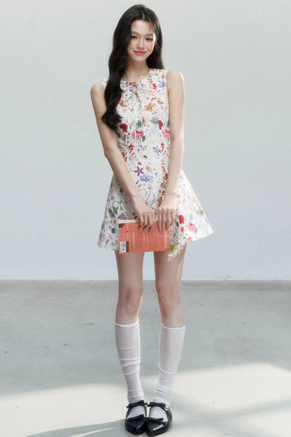 Pastoral Floral Cotton Dress