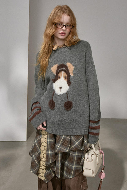 Hat and Puppy Knitted Top