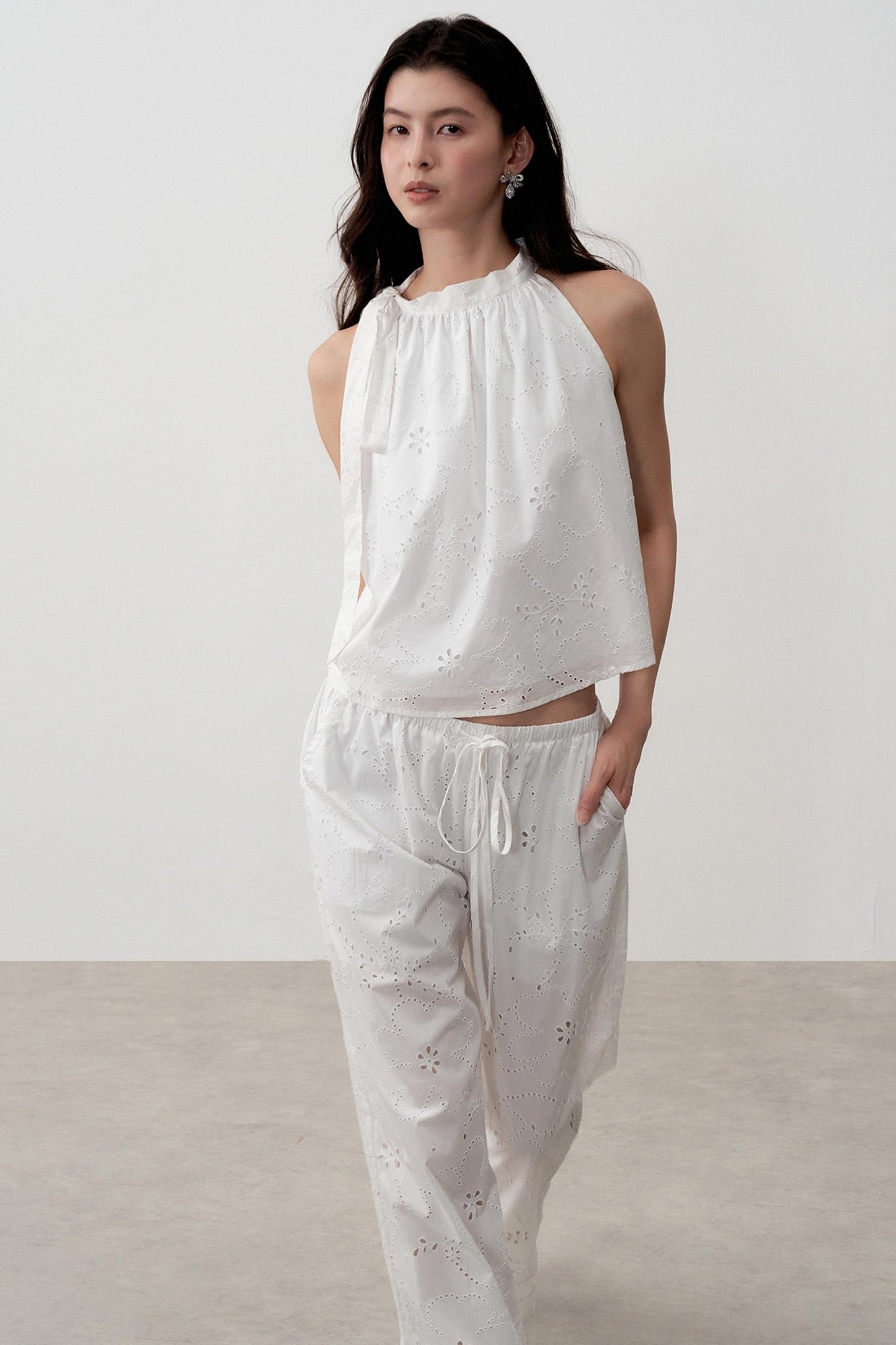 Resort Cut-Out Jacquard Camisole