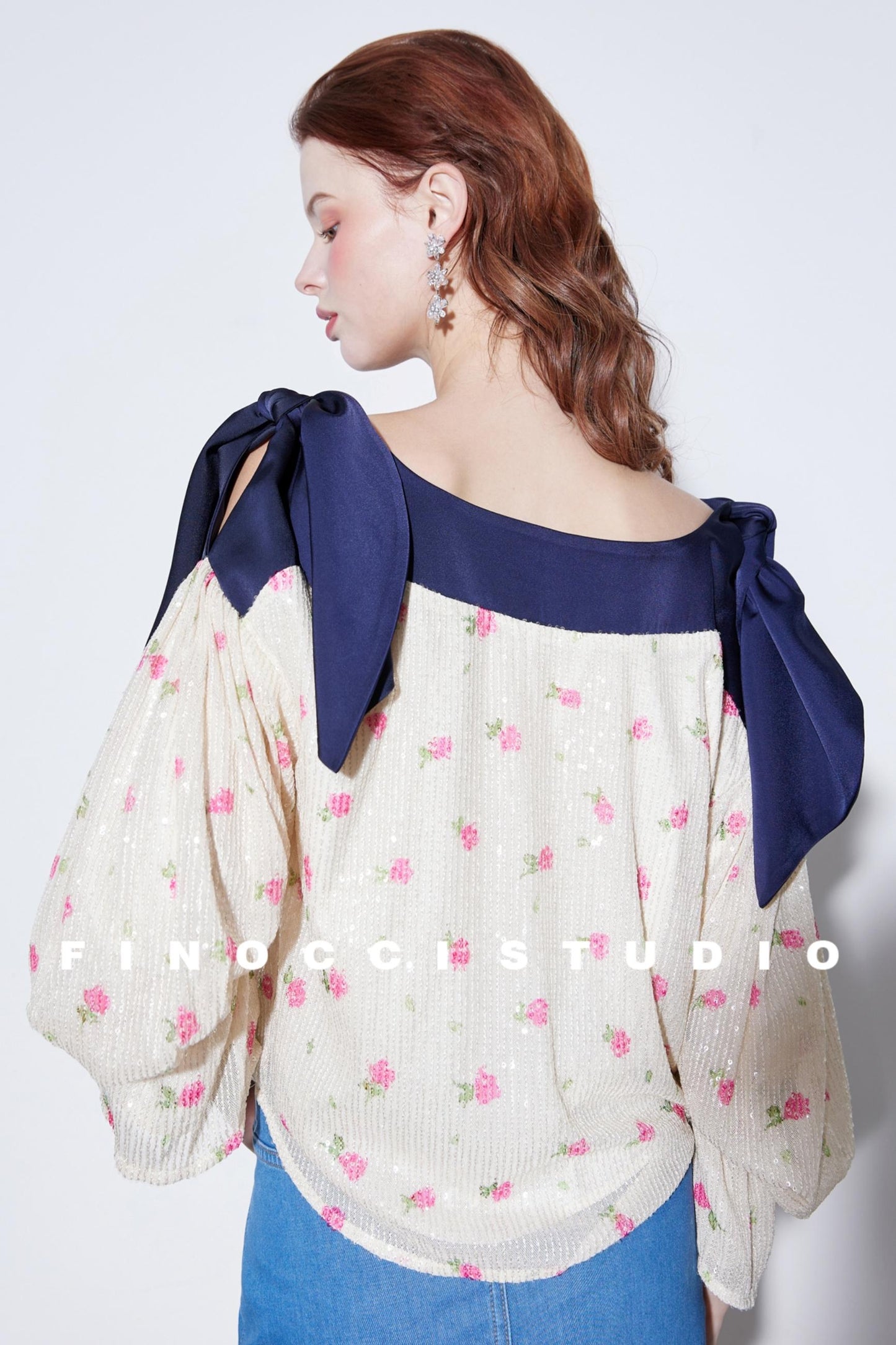 Sequin Rabbit Sleeve Shirt