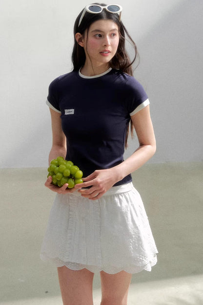 Contrasting Cotton Summer Top