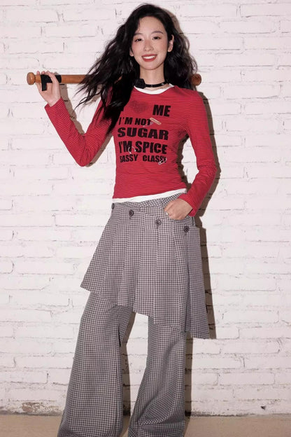 Slim Fit Long-Sleeve Striped Top